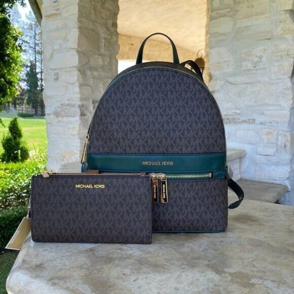 MICHAEL KORS KENLYMEDIUM BACKPACK + WALLET NWT - Picture 1 of 11